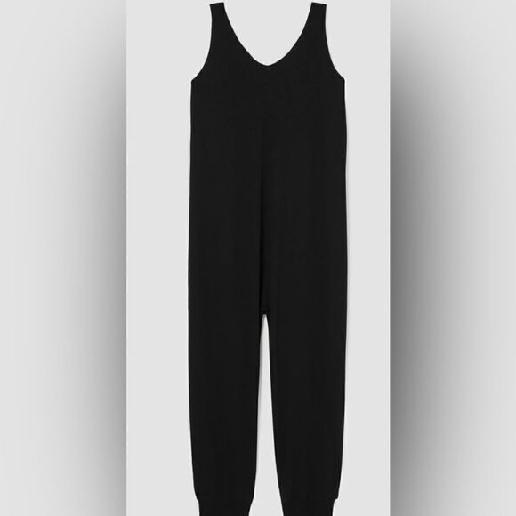 Eileen Fisher Cotton Blend Ponte Lantern Jumpsuit XS $198 - Picture 9 of 9